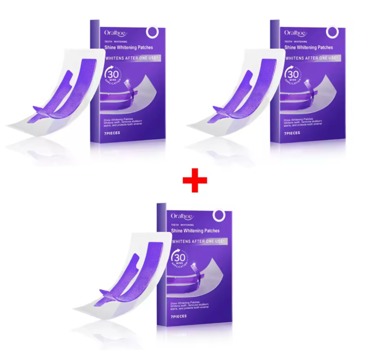 Three packages of LUMINEX whitening stripe